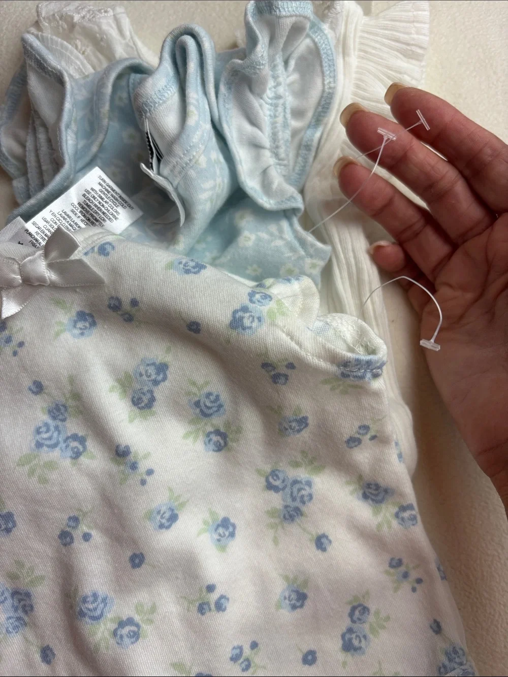 Nicole Miller Baby 3pc 0-3 Months Bodysuits One Piece Floral Snap nwot